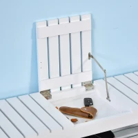 HOMCOM® Schuhbank, Sitzbank, Sitztruhe, Eingangsbereich, Dreistufiges Design Kiefernholz(m-8)