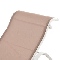 Outsunny® Gartenliege Sonnenliege ergonomisch geschwungen Aluminium Beige(m-8)