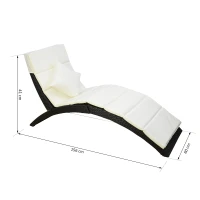 Outsunny® Polyrattan Garten-/Sonnenliege mit Kissen belastbar bis 180 kg(m-2)