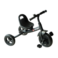 HOMCOM Dreirad Kinderdreirad Kleinkinder Rad Schwarz Metall