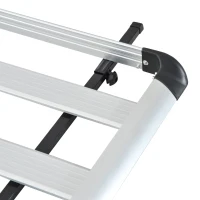 HOMCOM® Gepäckträger Dachgepäckträger Dachträger Universal 110cm Alu 75kg Silber(m-8)
