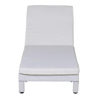 Outsunny® 2er-Set Sonnenliege Relaxliege Rückenlehne 5-stufig verstellbar mit Kissen Polyrattan 196 x 65 x 22 cm(m-6)