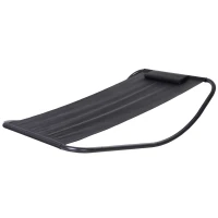 Outsunny® Schaukelliege mit Kissen Schaukelstuhl Gartenliege Relaxliege Netzstoff Schwarz(m-6)