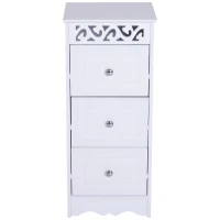 HOMCOM®  Küchenschrank | Aktenschrank | MDF | 29,8 x 29,8 x 68,5 cm | Weiß(m-9)