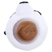 HOMCOM® Panda Tierkopfmaske | Einheitsgröße | Kostüm | Polyester | 44 x 40 x 36 cm | Weiß, Schwarz(m-7)