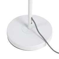 HOMCOM® Stehleuchte Stehlampe E27-Fassung neben Sofa 90° verstellbar Metall Weiß 25,5 x 20 x 155 cm(m-9)