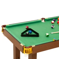 HOMCOM® Billardtisch Mini Billard Tisch Pool mit Kugeln Zubehör 123,5x66,5cm(m-7)