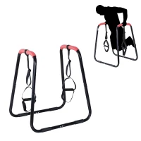 HOMCOM® Dip Ständer Dipstation mit Schlaufen Bauchtrainer(m-1)