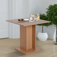 HOMCOM® Esstisch Küchentisch Esszimmertisch Holztisch Bistrotisch rechteckig Holz Natur 80 × 80 × 76,5 cm(m-1)