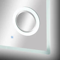 kleankin® LED Badspiegel Badezimmerspiegel Beleuchtung 65W 80x60cm(m-8)