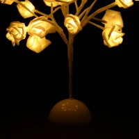 HOMCOM® LED Blütenbaum Rosenblüten Lichterbaum Lichterzweig 40 cm(m-3)