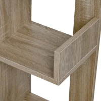 HOMCOM Bücherregal mit 10 Fächer und Schublade, Standregal, Eckbücherregal, E1 Spanplatte, 46 x 20 x 151 cm(m-10)