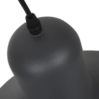 HOMCOM® Hängeleuchte Deckenstrahler Industrie Vintage E27 40W Küche Bar Metall schwarz ∅34,5 x H28 cm (ohne Birne)(m-7)