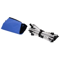 Outsunny® Campingstuhl mit Telefontasche Faltstuhl Angelstuhl Höhenverstellbar Alu Blau(m-8)