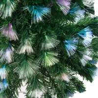 HOMCOM Weihnachtsbaum mit Ständer Glasfaser 7 Farben 150cm(m-6)