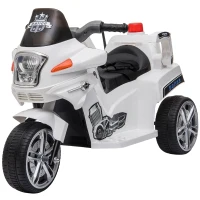 HOMCOM® Kindermotorrad 3–8 Jahre PP 87 x 41 x 54 cm Weiß(m-1)