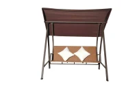 Outsunny Rattan Hollywoodschaukel - Metallgestell mit Kissen, braun, belastbar bis 360kg(m-2)