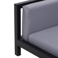 PawHut® Hundesofa Hundebett Hundecouch Haustierbett Hundematte Kunstleder Schwarz(m-10)