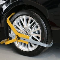 HOMCOM® Radkralle Radklemmenschloss Parkkralle für Ø47-67cm Räder mit 2 Schlüsseln(m-1)