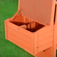 PawHut Kaninchenstall Kaninchenkäfig Hühnerstall Hühnerkäfig mit Freigehege Holz(m-5)