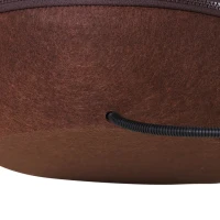 PawHut® Katzenhaus Katzenhöhle Katzenbett mit Wärmefunktion Kissen Filz Braun 47 x 38 x 24 cm(m-10)