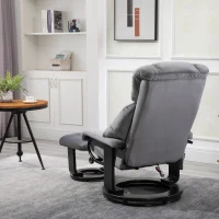 HOMCOM® Massagesessel mit Hocker Heizfunktion 76 x 80 x 102 cm Grau(m-6)