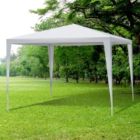 Outsunny® 3x3m Pavillon Partyzelt Bierzelt Gartenzelt Weiß(m-2)