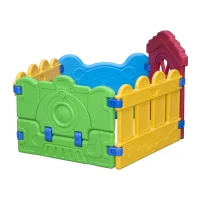 Kinderrutsche Spielzeug Gartenrutsche Kinder Rutsche mit Zaun(m-16)