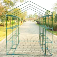 Outsunny® Folien Gewächshaus Treibhaus Tomatenhaus Pflanzenhaus Frühbeet  Regalen 4 Modell(m-5)