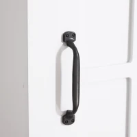 HOMCOM® Badschrank Badezimmerschrank Wandschrank mit Spiegel vestellbare Einlegeböden Holz Weiß 40 x 30 x 170 cm(m-8)