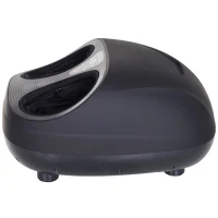 HOMCOM® Fußmassagegerät Wärmefunktion waschbare Fußbezüge Intensität einstellbar Schwarz Stahl 36 x 40 x 20 cm(m-5)