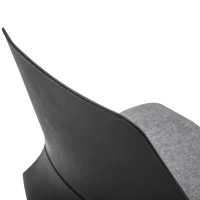 Vinsetto® Drehstuhl Bürostuhl Leinen Schwarz Grau(m-5)