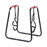 HOMCOM® Dip Ständer Dipstation mit Schlaufen Bauchtrainer(m-5)