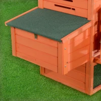 PawHut Kaninchenstall Kaninchenkäfig Hühnerstall Hühnerkäfig mit Freigehege Holz(m-6)