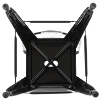 HOMCOM Barhocker mit Fußstütze | Stapelbar | Metall | 44 x 53 x 116 cm | Schwarz(m-8)