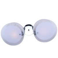 HOMCOM® Deckenleuchte Kronleuchter Kristall 2xE27 Sockel 40W Weiß(m-3)