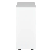 Boekenkast vrijstaande stelling keukenkast kubusrek met opbergvakken wit + grijs(m-6)