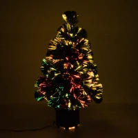 HOMCOM® Weihnachtsbaum künstlicher Lichtfaser rotierend 60cm(m-6)