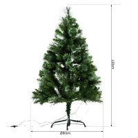 HOMCOM® Künstlicher Weihnachtsbaum | Tannenbaum | Inkl. Metallständer | Ø80 x 120 cm | Grün(m-2)