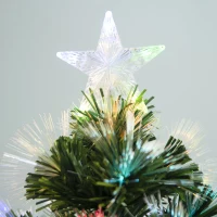 HOMCOM Weihnachtsbaum mit Ständer Glasfaser 7 Farben 150cm(m-4)