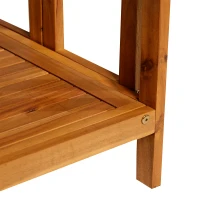 Outsunny® 5 tlg. Sitzgarnitur Gartensitzgruppe Esstischgruppe Gartenmöbel klappbar 1 Tisch + 4 Stühle Akazienholz Teak 100,5 x 82 x 75 cm(m-10)