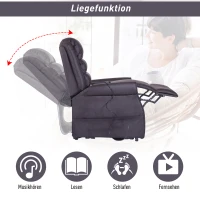 HOMCOM® Massagesessel Aufstehhilfe Wärmefunktion 88 x 83 x 110 cm Braun(m-6)