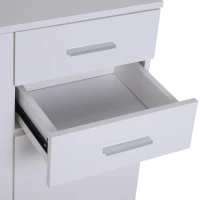 HOMCOM® Kommode Standschrank Sideboard Schubladenkommode Beistellschrank verstellbar Fach mit 2 Schubladen 106 x 35 x 76 cm(m-5)