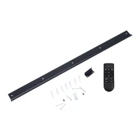 HOMCOM® Elektrokamin | Kaminofen | 1000 / 2000 W W | Inkl. Fernbedienung | 88,5 x 13,5 x 56 cm | Schwarz(m-11)