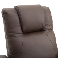 HOMCOM® Relaxsessel | Fernsehsessel | Kunststoff, Schaumstoff, Stahlfüße | 85 × 98 × 103 cm | Braun(m-10)