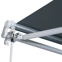 Outsunny® Markise Gelenkarmmarkise Sonnenschutz Grau 3,95x2,5m(m-8)