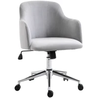 Vinsetto® Drehstuhl Polsterstuhl Chefsessel 150 kg Belastbarkeit eingestellte Sitzhöhe Samt 56 x 52,5 x (72–81) cm(m-3)