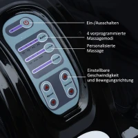 HOMCOM® Fußmassagegerät Reflexzonenmassage mit Fernbedienung Schwarz(m-4)