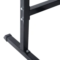 HOMCOM Dipstation Dipständer Dip Dipper Stangen Ständer Bauchtrainer Rückentrainer, Stahl, Schwarz, 100x65x135cm(m-8)