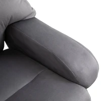 HOMCOM® Massagesessel mit Hocker Heizfunktion 76 x 80 x 102 cm Grau(m-9)